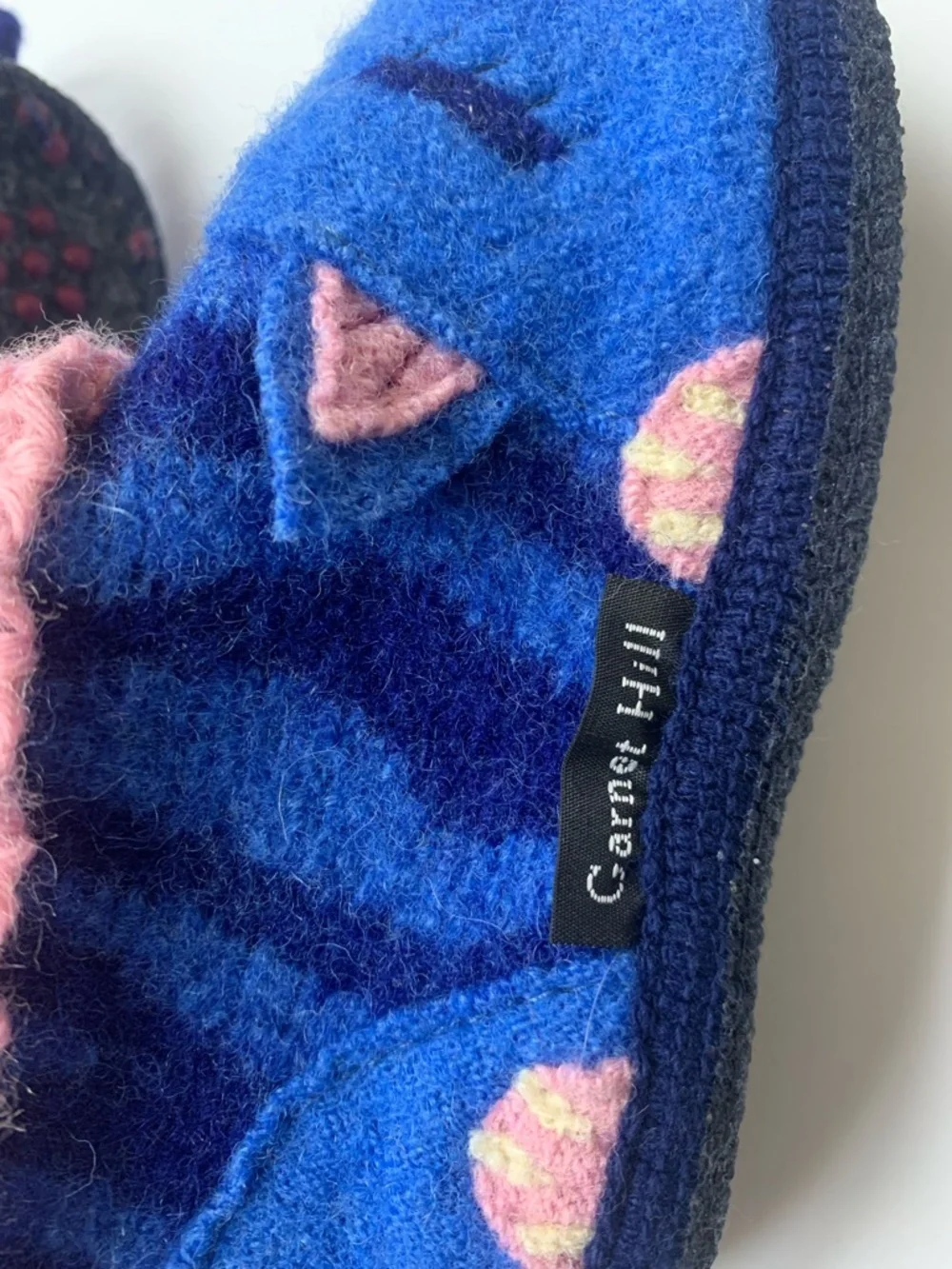 Garnet‎ Hill Girls Boiled Wool Slipper Boots Pink Blue Cute Cat Size 08 Toddler